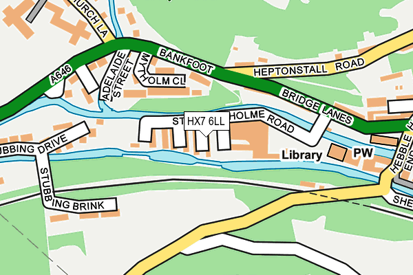 HX7 6LL map - OS OpenMap – Local (Ordnance Survey)