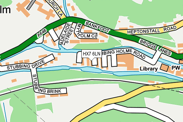 HX7 6LN map - OS OpenMap – Local (Ordnance Survey)