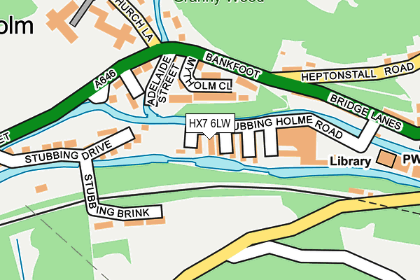 HX7 6LW map - OS OpenMap – Local (Ordnance Survey)