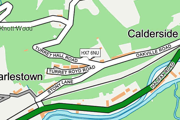 HX7 6NU map - OS OpenMap – Local (Ordnance Survey)