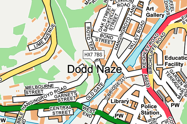 HX7 7BS map - OS OpenMap – Local (Ordnance Survey)
