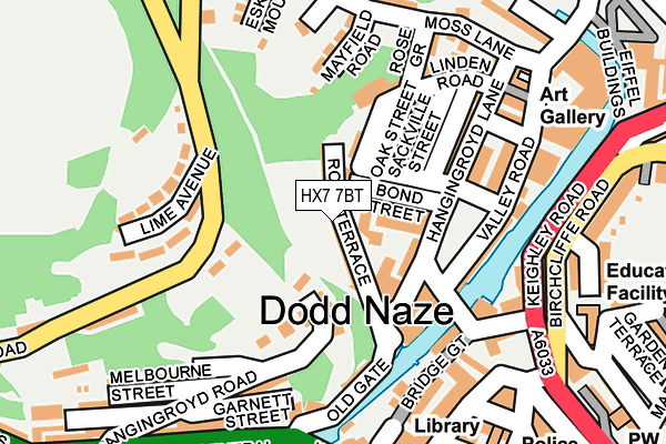 HX7 7BT map - OS OpenMap – Local (Ordnance Survey)