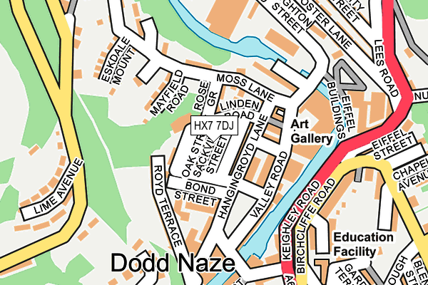 HX7 7DJ map - OS OpenMap – Local (Ordnance Survey)