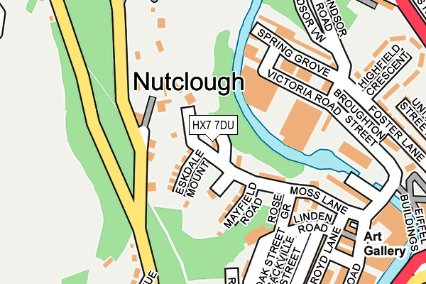 HX7 7DU map - OS OpenMap – Local (Ordnance Survey)