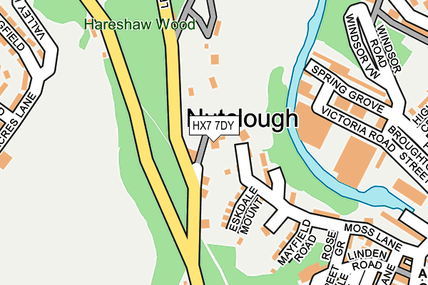 HX7 7DY map - OS OpenMap – Local (Ordnance Survey)