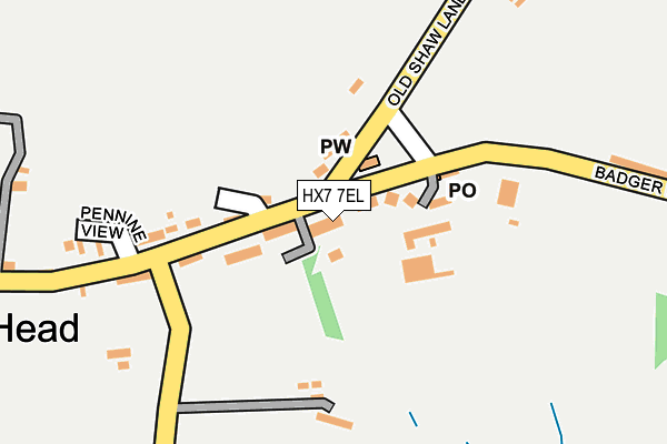 HX7 7EL map - OS OpenMap – Local (Ordnance Survey)