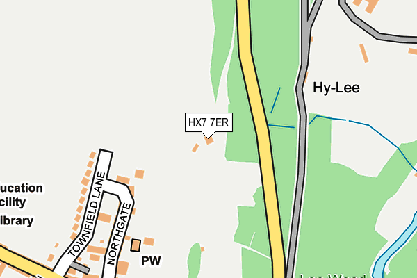 HX7 7ER map - OS OpenMap – Local (Ordnance Survey)