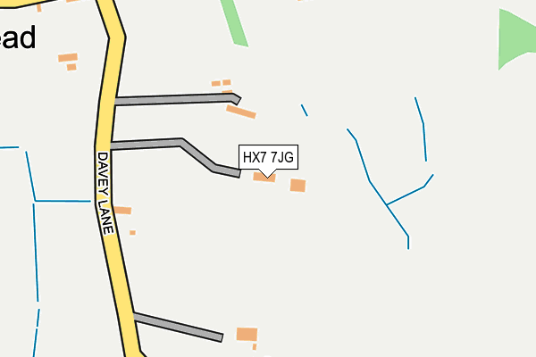 HX7 7JG map - OS OpenMap – Local (Ordnance Survey)