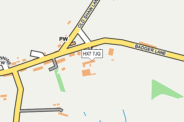 HX7 7JQ map - OS OpenMap – Local (Ordnance Survey)