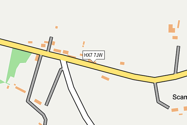 HX7 7JW map - OS OpenMap – Local (Ordnance Survey)