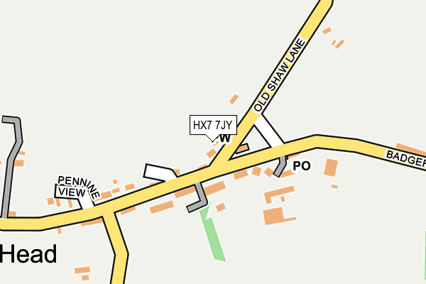 HX7 7JY map - OS OpenMap – Local (Ordnance Survey)