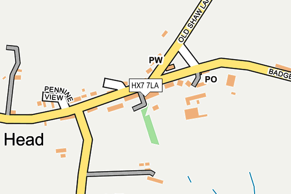 HX7 7LA map - OS OpenMap – Local (Ordnance Survey)