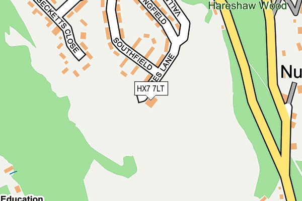HX7 7LT map - OS OpenMap – Local (Ordnance Survey)