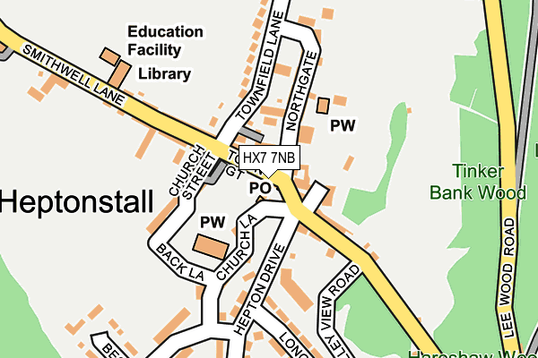 HX7 7NB map - OS OpenMap – Local (Ordnance Survey)