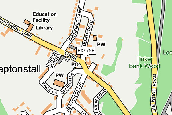 HX7 7NE map - OS OpenMap – Local (Ordnance Survey)