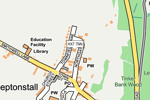 HX7 7NN map - OS OpenMap – Local (Ordnance Survey)