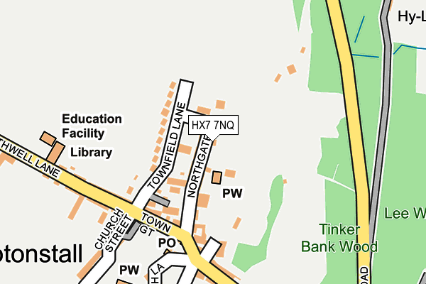 HX7 7NQ map - OS OpenMap – Local (Ordnance Survey)