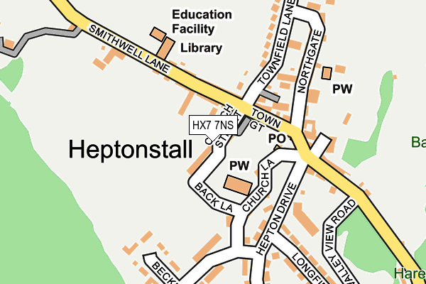 HX7 7NS map - OS OpenMap – Local (Ordnance Survey)