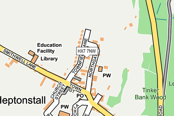 HX7 7NW map - OS OpenMap – Local (Ordnance Survey)