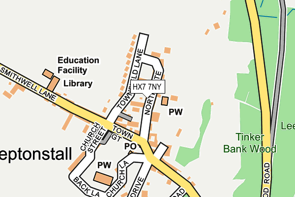 HX7 7NY map - OS OpenMap – Local (Ordnance Survey)