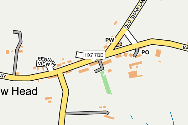 HX7 7QD map - OS OpenMap – Local (Ordnance Survey)