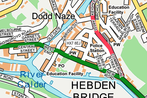 HX7 8EJ map - OS OpenMap – Local (Ordnance Survey)