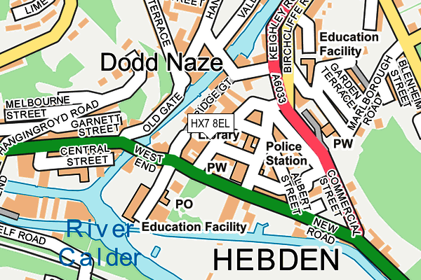 HX7 8EL map - OS OpenMap – Local (Ordnance Survey)