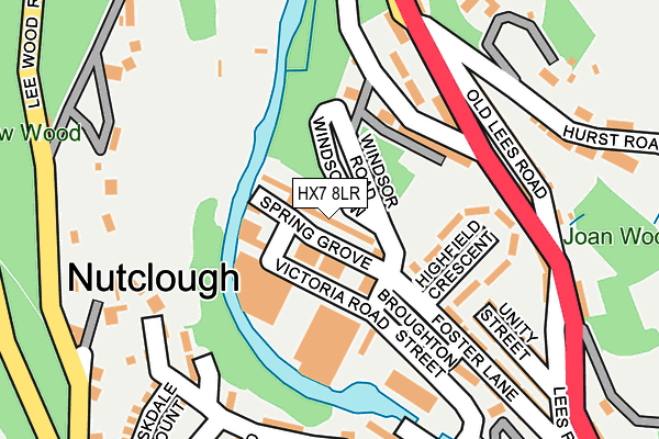 HX7 8LR map - OS OpenMap – Local (Ordnance Survey)