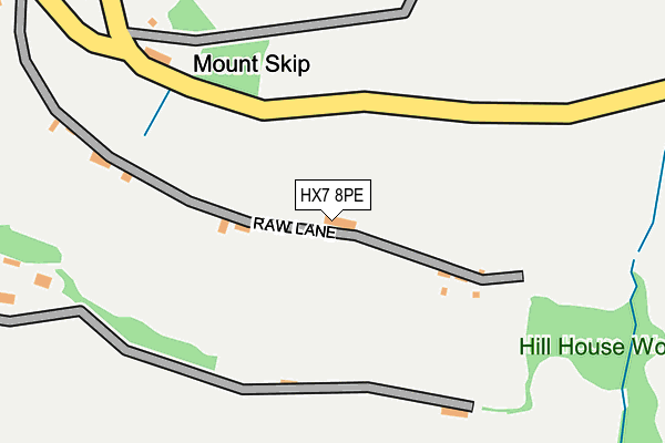 HX7 8PE map - OS OpenMap – Local (Ordnance Survey)