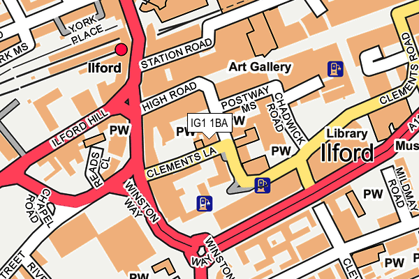 IG1 1BA map - OS OpenMap – Local (Ordnance Survey)