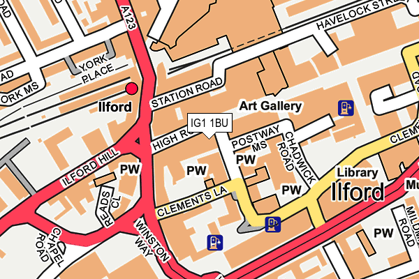 IG1 1BU map - OS OpenMap – Local (Ordnance Survey)