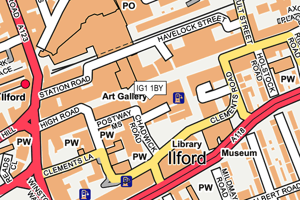 IG1 1BY map - OS OpenMap – Local (Ordnance Survey)