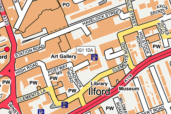 IG1 1DA map - OS OpenMap – Local (Ordnance Survey)