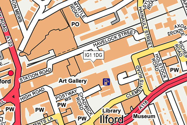 IG1 1DG map - OS OpenMap – Local (Ordnance Survey)