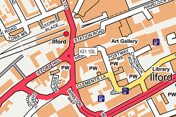 IG1 1DL map - OS OpenMap – Local (Ordnance Survey)