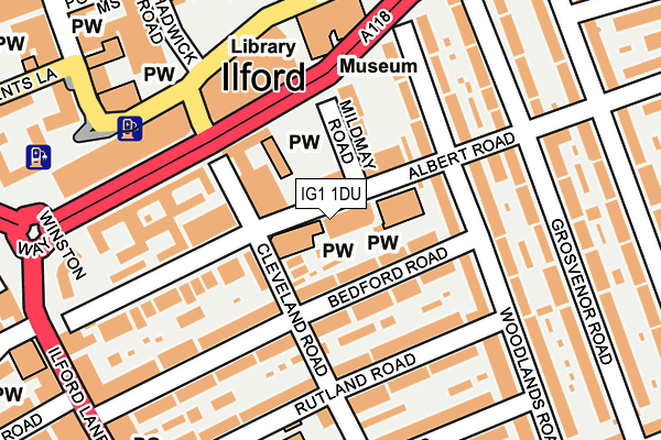 IG1 1DU map - OS OpenMap – Local (Ordnance Survey)