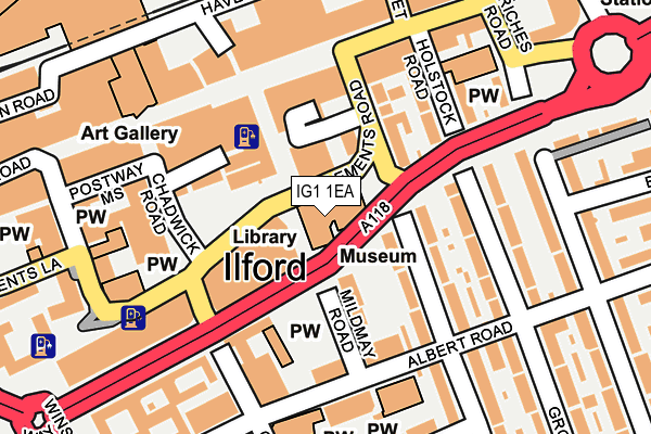 IG1 1EA map - OS OpenMap – Local (Ordnance Survey)