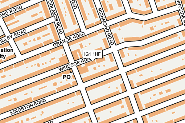 IG1 1HF map - OS OpenMap – Local (Ordnance Survey)