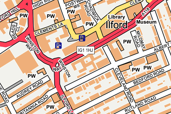 IG1 1HJ map - OS OpenMap – Local (Ordnance Survey)