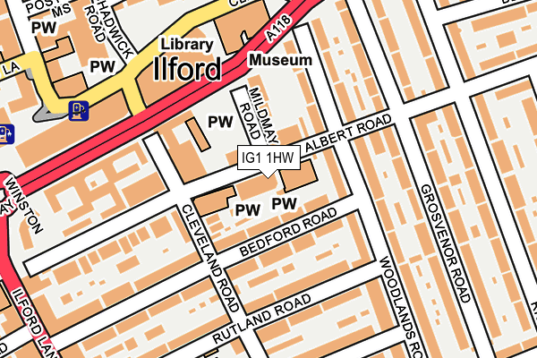 IG1 1HW map - OS OpenMap – Local (Ordnance Survey)