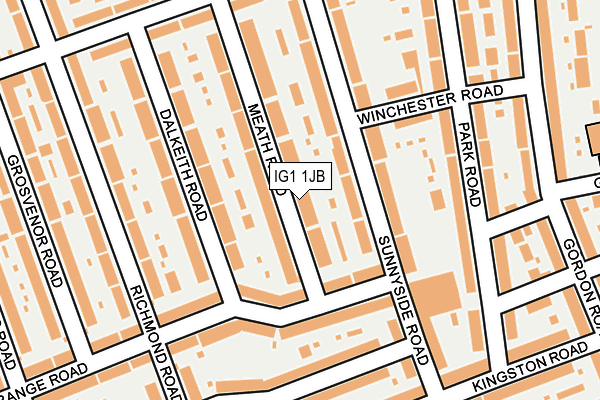 IG1 1JB map - OS OpenMap – Local (Ordnance Survey)
