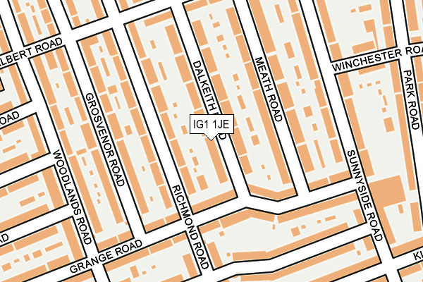 IG1 1JE map - OS OpenMap – Local (Ordnance Survey)