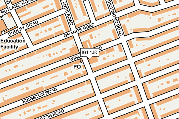 IG1 1JR map - OS OpenMap – Local (Ordnance Survey)