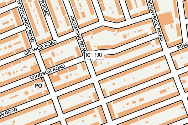 IG1 1JU map - OS OpenMap – Local (Ordnance Survey)