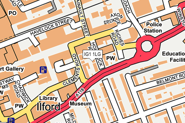 IG1 1LG map - OS OpenMap – Local (Ordnance Survey)