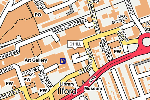 IG1 1LL map - OS OpenMap – Local (Ordnance Survey)