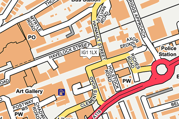 IG1 1LX map - OS OpenMap – Local (Ordnance Survey)