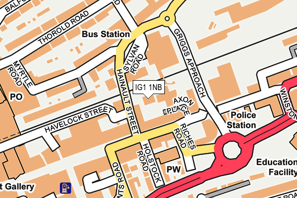 IG1 1NB map - OS OpenMap – Local (Ordnance Survey)