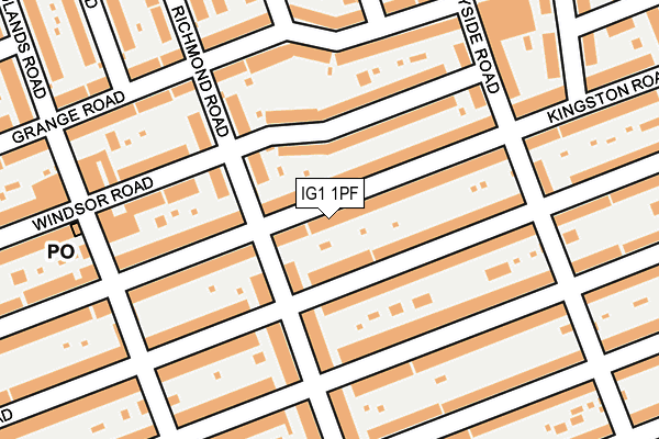 IG1 1PF map - OS OpenMap – Local (Ordnance Survey)