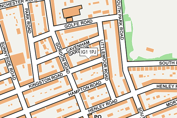 IG1 1PJ map - OS OpenMap – Local (Ordnance Survey)